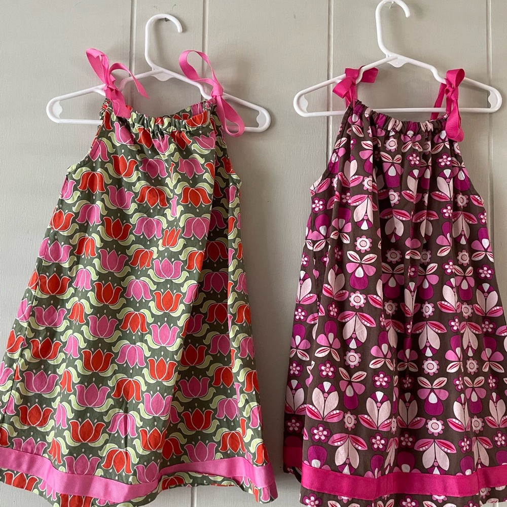 Hanna Andersson floral tie shift dresses - Picture 2 of 7
